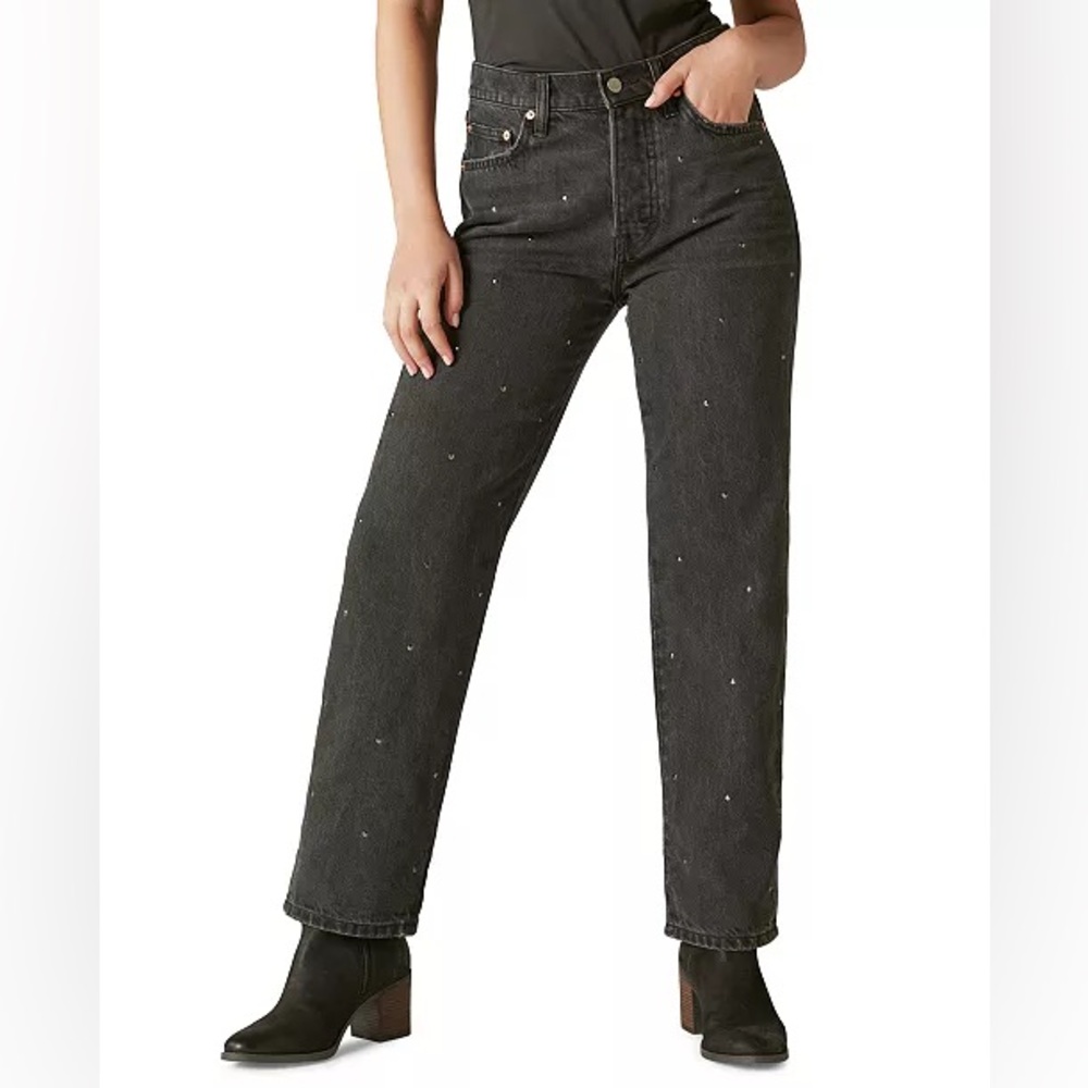 LUCKY BRAND Women’s Lucky Legend Studded High Rise 90s Loose Jeans-Size 6 & 8
